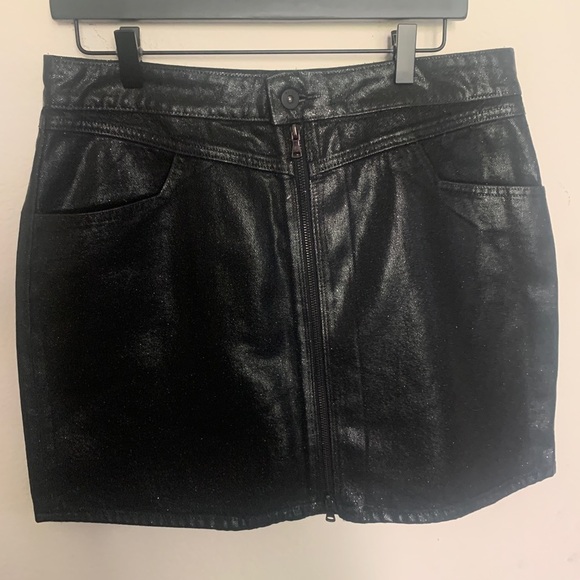 NWT Paige Jamine Zip Front Sparkle Coat Mini Skirt - Picture 5 of 9